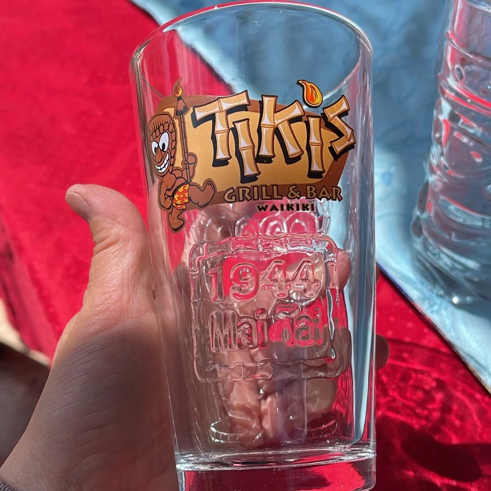 Two unused  Tiki Glass Cups